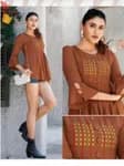 Fuloo Glazier Rayon tops with Embroidery for Women # 1030