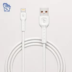 Elephu Silky Series Data Cable 1545| ( USB to Lightning/Iphone)| Fast charging| Pure soft Silicon Cable| 1000mm Length| Pure Copper Wire|