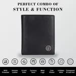 Hammonds Flycatcher RFID Protected Black Leather Wallet For Men
