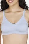 Rosaline Essentials Double Layered Non Wired 3/4th Coverage Bra - Blue Heron
