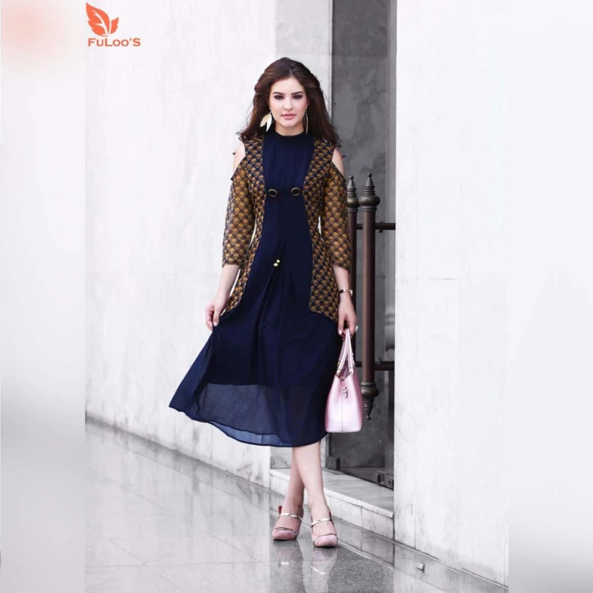 FuLoo's Shine Dress Heavy Georgette for Women # 1198