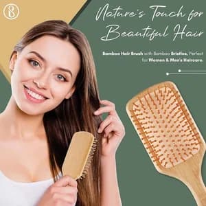 Wooden Paddle Detangling Hairbrush for Women