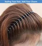 Unisex Black Metal Zig Zag Wave Headband - Non-Slip Wavy Hair Band Styling Hoop for Men, Women & Sports