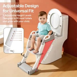 Premium 3-in-1 Baby Potty Training Chair – Adjustable Ladder & Soft Cushion Seat [ 2-5 YEARS ]