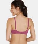 Rosaline Essentials Double Layered Non Wired 3/4th Coverage Bra - Rasberry Radiance