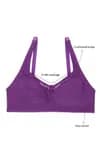 Zivame Basics Double Layered Non Wired 3/4th Coverage Bra-Purple Magic