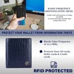 Hammonds Flycatcher Rfid Protected Blue Leather Wallet For Men
