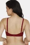 Zivame Double Layered Non Wired 3/4th Coverage Super Support Bra - Maroon