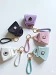 PU Leather Mini Bag Keyring Kawaii Handheld Coin Purse & Lipstick Pouch
