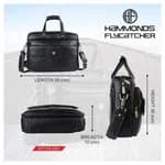 Hammonds Flycatcher Leather Black Laptop Bag for 15.6" Laptop