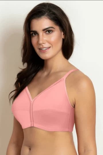 Zivame True Curv Single Layered Non Wired Minimiser Full Coverage Bra - Georgia Peach
