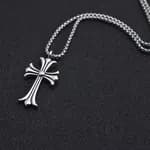Chrome Hearts Cross Pendant Necklace for Men & Women – Stainless Steel Chain Jewelry
