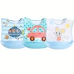 2 Pcs Waterproof Silicone Baby Feeding Bib Set with Crumb Catcher/Lyare