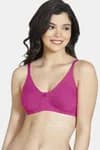 Rosaline Basics Double Layered Non Wired 3/4th Coverage Bra - Fuchsia Rose