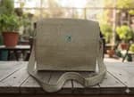 Handmade Hemp & Cotton Messenger Bag - Eco-Friendly Laptop & File Bag - Made in Nepal (36x30x6 cm)