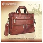 Hammonds Flycatcher Genuine Leather Tan Bag For Men - Men's Leather Laptop Bags | Laptop Bags | Hand Bags |