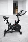 Exercise Spin Bike | Red/Black Seat Adjustable Exercise Spin Bike With Tension Adjustable | Lcd Display Spin Exercise Bike 100KG