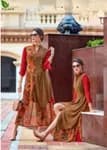 FuLoo's Mareena Dress Heavy Crazy Printed Georgette #1033