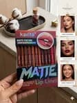Karite 2 Pcs Matte Lip Liner Pencils Set Highly Pigmented Waterproof Full Coverage Lip Contour Makeup Kit