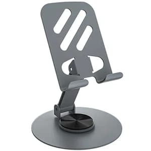 Metal Aluminum Alloy Rotary Phone Holder Folding Desktop Portable Tablet Bracket