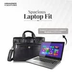 Hammonds Flycatcher Genuine Leather Laptop Black Bag For Men