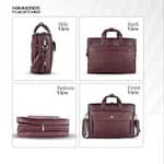 Hammonds Flycatcher Genuine Leather Laptop Bag For Men | Brown Solid Genuine Leather Messenger Bag For Men
