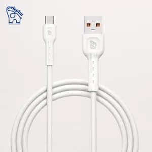 Elephu Silky Series Data Cable 1545| ( USB to Type C)| Fast charging| Pure soft Silicon Cable| 1000mm Length| Pure Copper Wire|