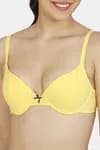 Zivame Modern Grounds Push-Up Regular Wired Medium Coverage Bra - Yellow