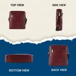 HAMMONDS Flycatcher Genuine Leather Sling Bag, Stylish and Spacious Side Bag, Crossbody Bag for Daily Use, Travel, Adjustable Strap, 1 Year Warranty - Brown