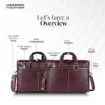 HAMMONDS FLYCATCHER Genuine Leather Office Bag for Men, 15.6 Inch Professional Brown Laptop Bag for Men, Adjustable Strap & Multi Compartments