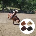 Faux Suede Western Cowboy Hats