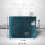 Hammonds Flycatcher Croco Blue Genuine Leather Wallet For Men