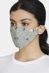 Zivame Reusable 2 Layer Printed Knit Cotton Antiviral Face Mask (Pack of 2) For Women - Lt Blue Pt