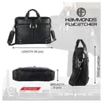 Hammonds Flycatcher Genuine Leather Black 15.6 Inch Laptop Bag 152 BLK