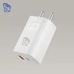 Elephu ep-65U| Super-Fast Charger| Dual Port (Type C and USB) | Type C To C Fast Cable Included|