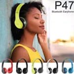 P47 Wireless Bluetooth Over-Ear Headphones with Mic | Foldable and Rechargeable | High Fidelity Sound