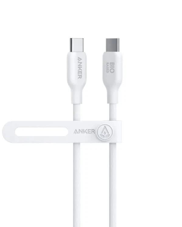 Anker 543 USB-C to USB-C Cable (Bio-Based) (A80E2021) (140w,6ft,white)