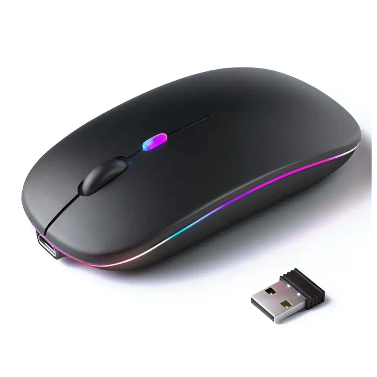 Dual Rechargeable Bluetooth and 2.4G Wireless Mouse 2 in 1 Mouse Type C