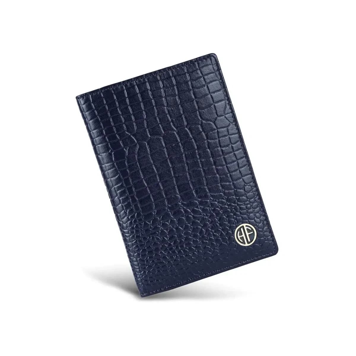 Hammonds Flycatcher Croco Blue Passport Holder