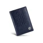 Hammonds Flycatcher Croco Blue Passport Holder