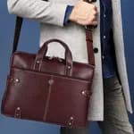 HAMMONDS FLYCATCHER Leather Laptop Bag (Brown)