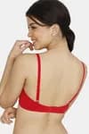 Zivame Modern Grounds Padded Non Wired 3/4th Coverage T-Shirt Bra - Red