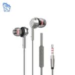 Elephu BassX 2020 earphones| 3.5mm jack| Boosted Bass| Volume Slider with Button| MIC| Hi-Res Audio| Universal Compatible| silicon tip