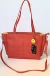 Red / Brown Tote Style Ladies Bag