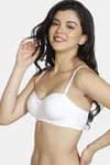 Zivame Padded Wired 3/4th Coverage Strapless Bra-White