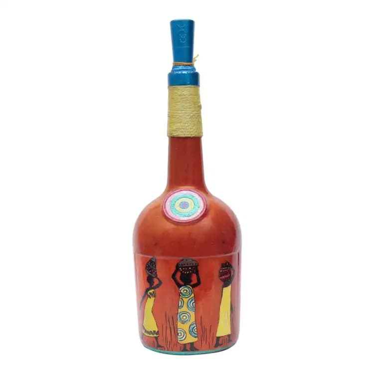 Printed Handmade Craft Bottle With Light Lamp