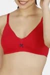 Zivame Modern Grounds Padded Non Wired 3/4th Coverage T-Shirt Bra - Red