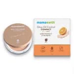 Mamaearth Glow Oil Control Radiant Compact Spf 30 With Vitamin C & Turmeric For 2X Instant Glow For Normal Skin- 9 G (Almond Glow), Brown