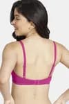 Rosaline Basics Double Layered Non Wired 3/4th Coverage Bra - Fuchsia Rose