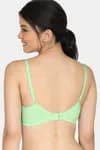 Zivame Modern Grounds Double Layered Non Wired 3/4th Coverage T-Shirt Bra - Green